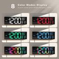 PH-01 Sveglia digitale a LED da 16" - Display RGB, doppia sveglia, telecomando - Nero