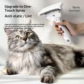 PH-C003 Spazzola per toelettatura con spruzzatore per cani e gatti - Bianca