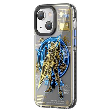 Custodia Ibrida Kingxbar PQY Mecha Mag per iPhone 14 Plus - Blu
