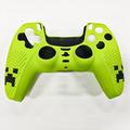 Custodia in silicone per controller DualSense PS5 con 2 copri-joystick - Verde
