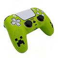 Custodia in silicone per controller DualSense PS5 con 2 copri-joystick - Verde