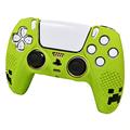Custodia in silicone per controller DualSense PS5 con 2 copri-joystick - Verde