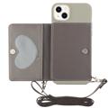 Custodia con Portafoglio e Cinturino Serie Heart per iPhone 14 Plus