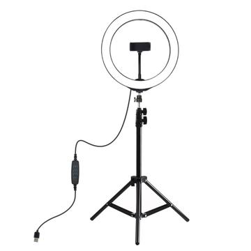 PULUZ PKT3035 10.2" Ring Light LED Fill Light + 1.1m Treppiede per Vlogging Live Broadcast