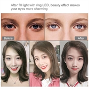 PULUZ PKT3066B 10.2" LED Selfie Ring Light Cell Phone Clamp Tripod Stand per le riprese video di YouTube Blogger