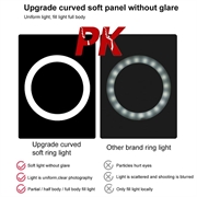 PULUZ PKT3066B 10.2" LED Selfie Ring Light Cell Phone Clamp Tripod Stand per le riprese video di YouTube Blogger