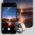 PX02 Crack Design Smart Ring multifunzione con controllo fotografico - Dimensioni: 19.9mm - Argento