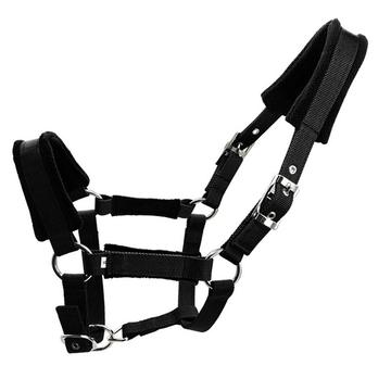 Cavezza imbottita per cavalli da 25mm - Taglia XL - Nero