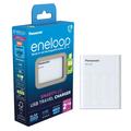 Panasonic Eneloop BQ-CC87 SmartPlus Caricabatterie USB con 4x batterie ricaricabili AA 2000mAh