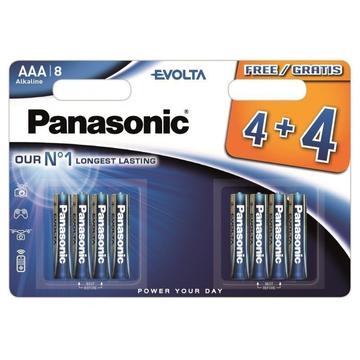 Pile alcaline Panasonic Evolta LR03/AAA - 8 pezzi.