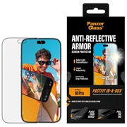 iPhone 18 Pro PanzerGlass Anti-Reflective Armor con protezione per lo schermo FastFit In-A-Box - 9H - Bordi neri