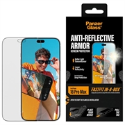iPhone 18 Pro Max PanzerGlass Anti-Reflective Armor con protezione per lo schermo FastFit In-A-Box - 9H - Bordi neri