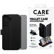 Custodia a portafoglio con supporto Samsung Galaxy A57 PanzerGlass Care Feature - Nera