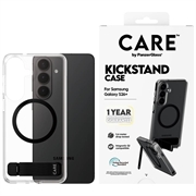 Custodia per Samsung Galaxy S26+ PanzerGlass Care Kickstand - Compatibile con MagSafe - Chiara / Nera