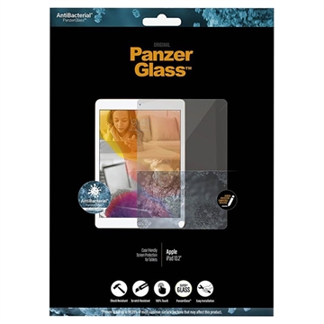 Proteggi Schermo AntiBacterial PanzerGlass per iPad 10.2 2019/2020/2021 - Case Friendly - Nero