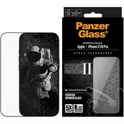 Proteggi schermo iPhone 17/16 Pro PanzerGlass Ceramic II Protection Ultra-Wide Fit EasyAligner - 9H - Bordo nero