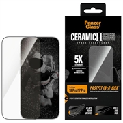 Protezione per schermo iPhone 17 Pro/18 Pro PanzerGlass Ceramic II Ultra-Wide Fit con FastFit In-A-Box - 9H - Bordi neri