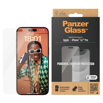 Proteggi Schermo PanzerGlass Classic Fit per iPhone 15 Pro Max