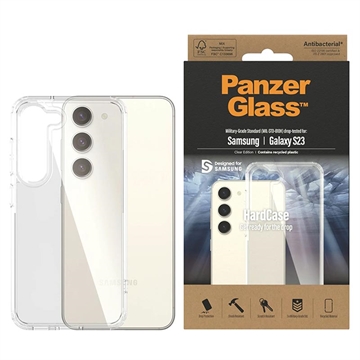 Custodia antibatterica PanzerGlass HardCase per Samsung Galaxy S23 5G - Trasparente