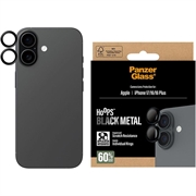 Protezione della lente della fotocamera iPhone 17/16/16 Plus PanzerGlass Hoops - Nero