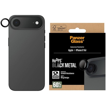 Protezione della lente della fotocamera iPhone Air PanzerGlass Hoops - Nero