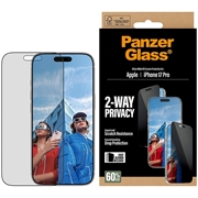 Proteggi schermo privacy iPhone 17 Pro PanzerGlass Ultra-Wide Fit EasyAligner 2-Way - 9H - Bordo nero