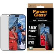Proteggi schermo privacy iPhone 17 Pro Max PanzerGlass Ultra-Wide Fit EasyAligner 2-Way - 9H - Bordo nero