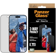 Proteggi schermo privacy iPhone Air PanzerGlass Ultra-Wide Fit EasyAligner 2-Way - 9H - Bordo Nero