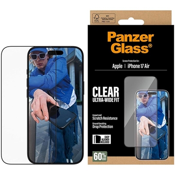 Proteggi Schermo PanzerGlass Ultra-Wide Fit EasyAligner per iPhone Air - Trasparente