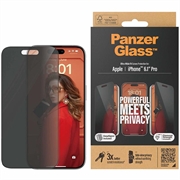 Proteggi Schermo PanzerGlass Ultra-Wide Fit Privacy EasyAligner per iPhone 15 Pro - Bordo Nero