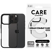 Custodia per iPhone 16 Pro PanzerGlass Care Urban Combat - Nera / Trasparente