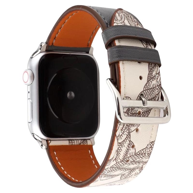 Cinturino in Pelle Pattern per Apple Watch Series 7/SE/6/5/4/3/2/1 -  41mm/40mm/38mm