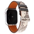 Cinturino in Pelle Pattern per Apple Watch Series 5/4/3/2/1 - 38mm, 40mm - Nero