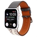 Cinturino in Pelle Pattern per Apple Watch Series 5/4/3/2/1 - 38mm, 40mm - Nero