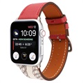 Cinturino in Pelle Pattern per Apple Watch Series 5/4/3/2/1 - 38mm, 40mm - Rosso