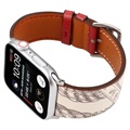 Cinturino in Pelle Pattern per Apple Watch Series 5/4/3/2/1 - 38mm, 40mm - Rosso