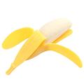 Giocattolo morbido a forma di gnocchetto di banana da sbucciare, per bambini e adulti - Giallo