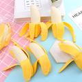 Giocattolo morbido a forma di gnocchetto di banana da sbucciare, per bambini e adulti - Giallo