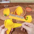 Giocattolo morbido a forma di gnocchetto di mango da sbucciare, per bambini e adulti
