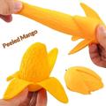 Giocattolo morbido a forma di gnocchetto di mango da sbucciare, per bambini e adulti