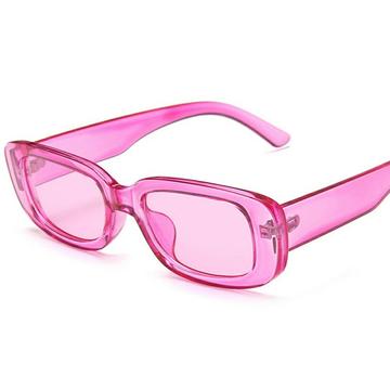 Occhiali da sole Petite-Fit con montatura quadrata - Rosa