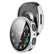 Custodia in Plastica con Pellicola Salvaschermo per Samsung Galaxy Watch9 - 44mm - Argento opaco