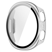 Custodia in Plastica con Pellicola Salvaschermo per Samsung Galaxy Watch9 - 44mm - Argento opaco