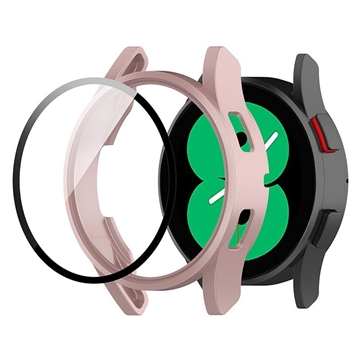 Custodia in Plastica con Pellicola Salvaschermo per Samsung Galaxy Watch FE - 40mm - Rosa Oro