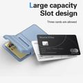 Portacarte magnetico in plastica con supporto - Compatibile con MagSafe - Azzurro