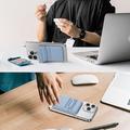 Portacarte magnetico in plastica con supporto - Compatibile con MagSafe - Azzurro