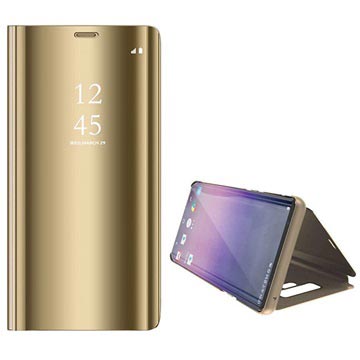 Custodia a Flip Luxury Mirror View per Samsung Galaxy Note9 - Color Oro