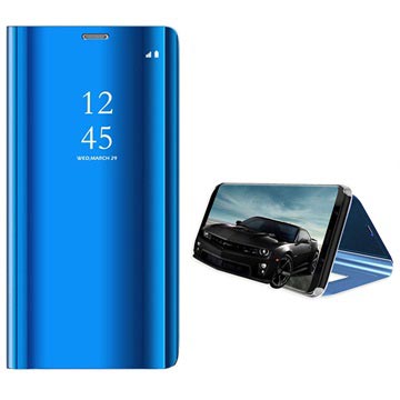 Custodia a Flip Luxury Mirror View per Samsung Galaxy S9 - Blu
