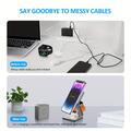Caricatore wireless magnetico pieghevole 3 in 1 tascabile - Bianco