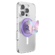 PopSockets Round MagSafe PopGrip Supporto e impugnatura espandibili - Prisma a farfalla smaltato